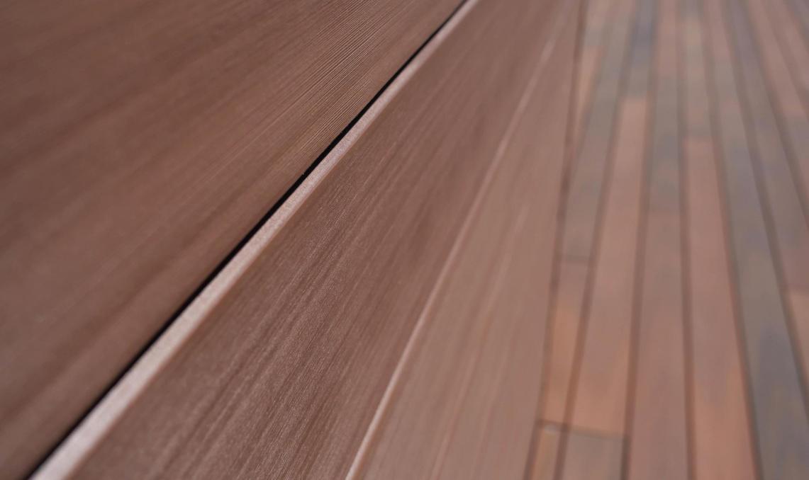 Details van de Gevelbekleding175 zon bruin Silvadec